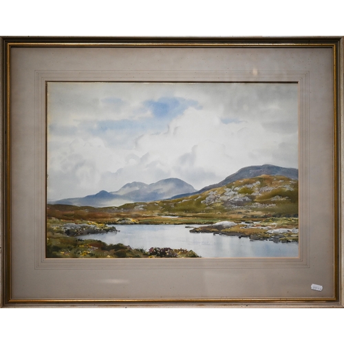 733 - Frank Egginton - River view with distant hills, watercolour, signed, 36.5 x 53 cm