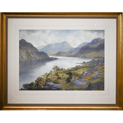 735 - Edward H Thompson (1879-1949) - 'Ullswater and St Sunday Crag from Gowbarrow Park', watercolour, sig... 