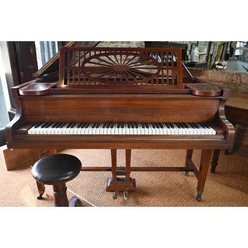 850 - A Bechstein Model A grand piano in the Sheraton Revival style c.1907, the inlaid satinwood case with... 