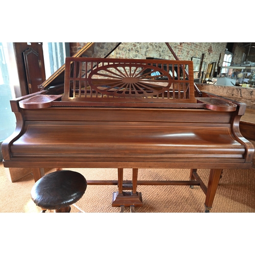 850 - A Bechstein Model A grand piano in the Sheraton Revival style c.1907, the inlaid satinwood case with... 