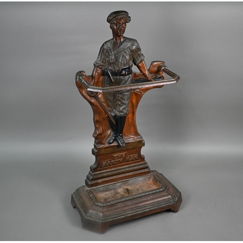 859 - 'The Handyman' a cast Victorian style stick stand, 70 cm h