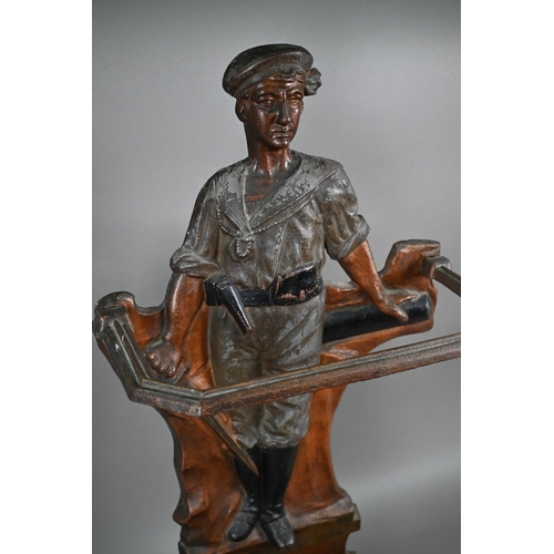 859 - 'The Handyman' a cast Victorian style stick stand, 70 cm h