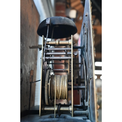 862 - Leonard Weatherad, Kirkby Lonsdale, an 18th century oak longcase clock, the engraved 30 cm square br... 