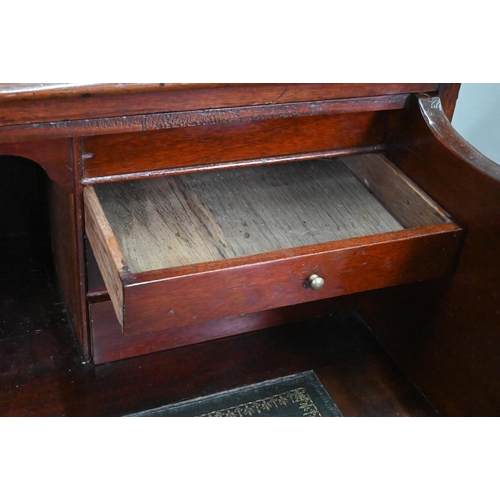 928 - A George III mahogany secretaire bookcase, the dentil moulded cornice over a pair of astragal glazed... 