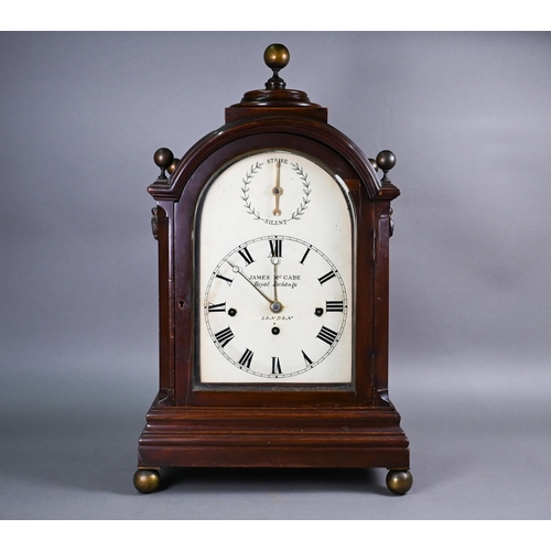 941 - James McCabe, Royal Exchange, London, a walnut cased George III musical bracket clock, the triple fu... 