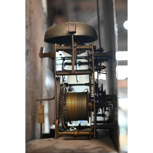 946 - Garrard, Bury St Edmunds, a Georgian mahogany longcase clock, the 8-day movement with arched silvere... 