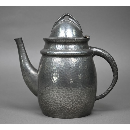 125 - A Tudric pewter coffee pot designed by Archibald Knox, manufactured and made by W H Haseler for Libe... 