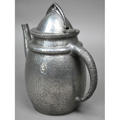 125 - A Tudric pewter coffee pot designed by Archibald Knox, manufactured and made by W H Haseler for Libe... 