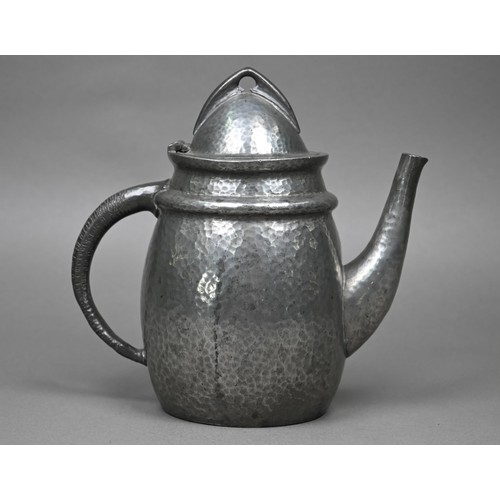 125 - A Tudric pewter coffee pot designed by Archibald Knox, manufactured and made by W H Haseler for Libe... 