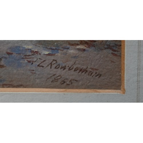 764 - T L Rowbotham (1823-1875) - 'Mentone', watercolour with bodycolour, signed and dated 1865, numbered ... 