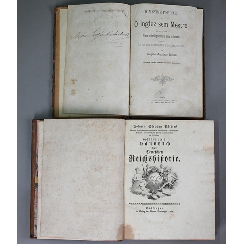 1017 - Foreign language vols - Johann Stephan Putters 'Handbuch der Deutschen Reichshistorie', Gottingen 17... 