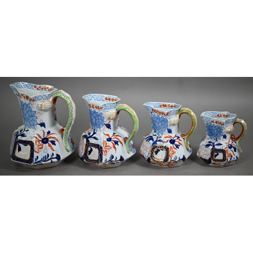 578A - An early 19th century graduated set of four Davenport stone china jugs, 18-11cm