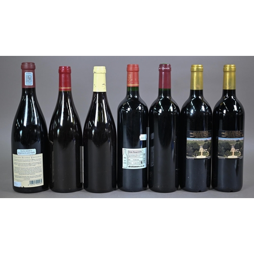 993 - Seven bottles of assorted red wines - two bottles Chateau Longueville, Corutesse de Lalande, Grand C... 