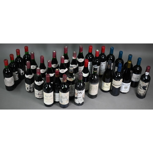 994 - Thirty two bottles of assorted red wines, including - ten bottles Chateauneuf-du-Pape (Grants of St ... 