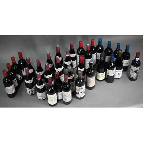 994 - Thirty two bottles of assorted red wines, including - ten bottles Chateauneuf-du-Pape (Grants of St ... 