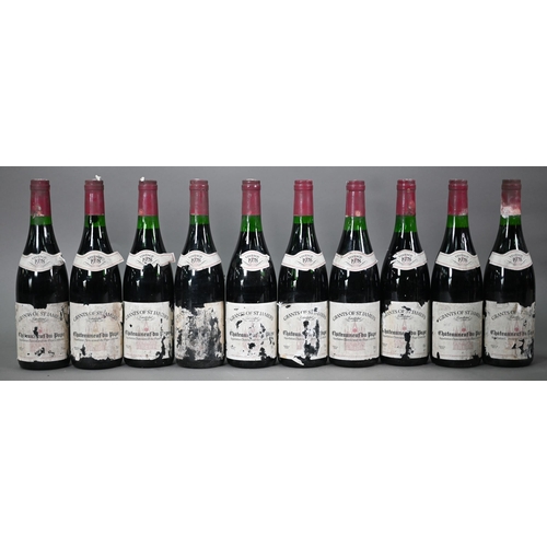 994 - Thirty two bottles of assorted red wines, including - ten bottles Chateauneuf-du-Pape (Grants of St ... 