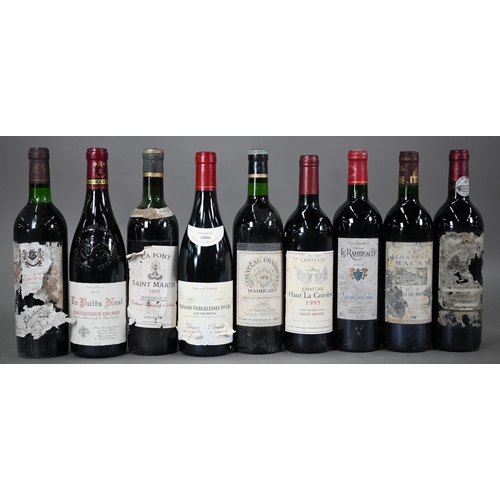 994 - Thirty two bottles of assorted red wines, including - ten bottles Chateauneuf-du-Pape (Grants of St ... 