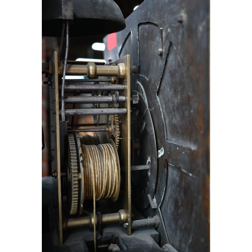 862 - Leonard Weatherad, Kirkby Lonsdale, an 18th century oak longcase clock, the engraved 30 cm square br... 