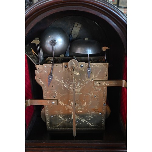 941 - James McCabe, Royal Exchange, London, a walnut cased George III musical bracket clock, the triple fu... 