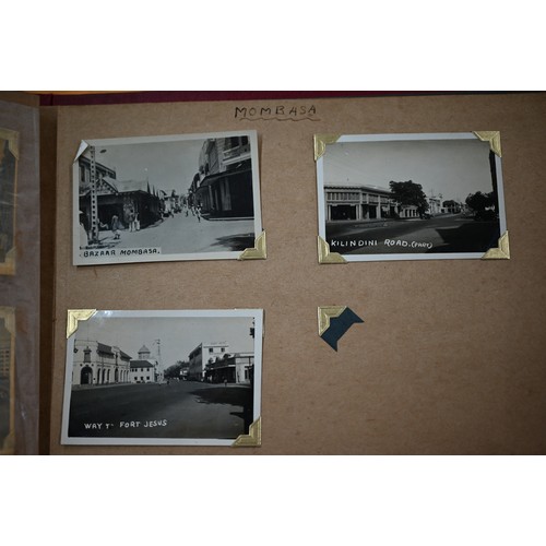 1036 - Two World War II albums of personal photographs depicting life aboard naval ships in the Mediterrane... 