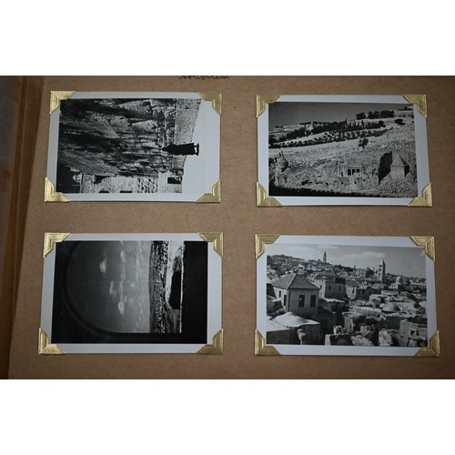 1036 - Two World War II albums of personal photographs depicting life aboard naval ships in the Mediterrane... 