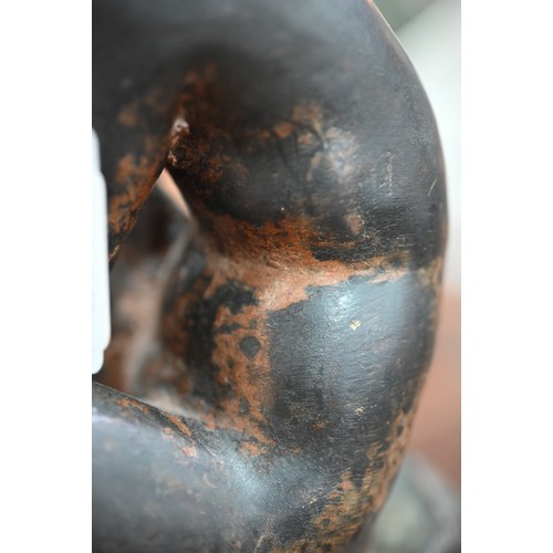 1102 - A patinated bronze nude study of a bather, unsigned, 21.5 cm high, after a renaissance bronze in the... 