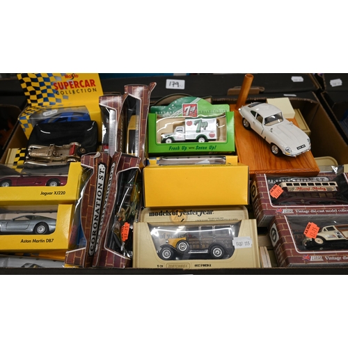 179 - Two boxes of mostly boxed model vehicles including Corgi, Matchbox, Lledo etc (2)