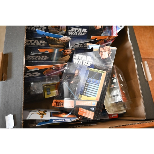 181 - Sixteeen Star Wars Saga Legends action figures in original blister packs to/w two boxed Hasbro Anaki... 