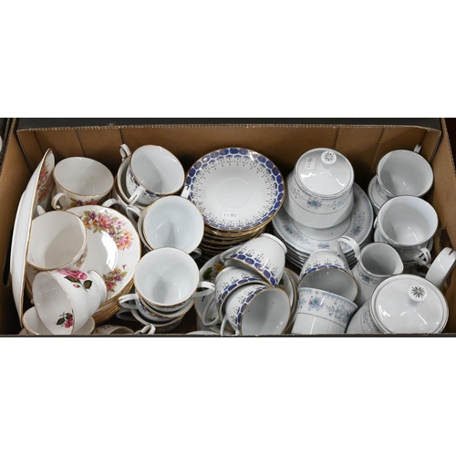 61 - #A Chinese eggshell china tea/coffee service to/w a Colclough service and three others (2 boxes)