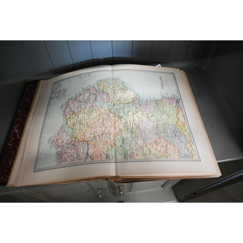 93 - An 1890 Bartholomew Library Reference Atlas (disbound)  to/w 'Grandmother's Story of Bunker-Hil... 