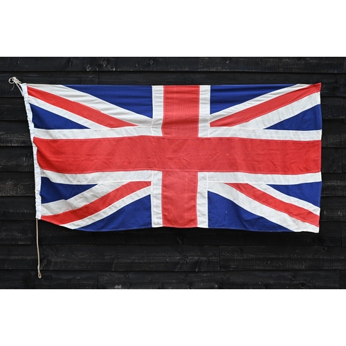 163 - A vintage stitched canvas Union Flag, by William Smith, Salisbury (Rhodesia) 6' x 3'