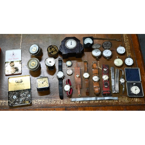 102 - A box of assorted vintage and later watches including Medana; Smiths Astral; Eloga; Smiths Deluxe; C... 