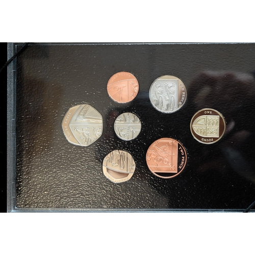 172 - A Royal Mint cased 2008 United Kingdom Coinage Royal Shield of Arms Proof Collection 14,240/20,000, ... 