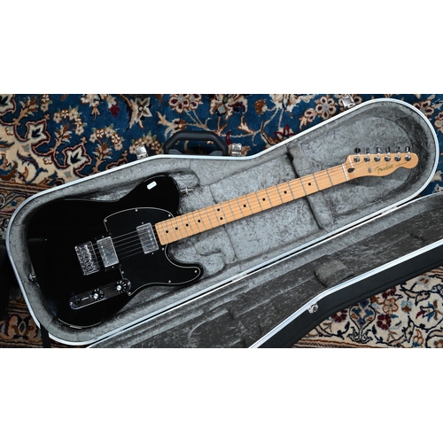 181 - A Fender black-top Telecaster electric guitar to/w hard case and a Marshall MG 15 practice amp (2)