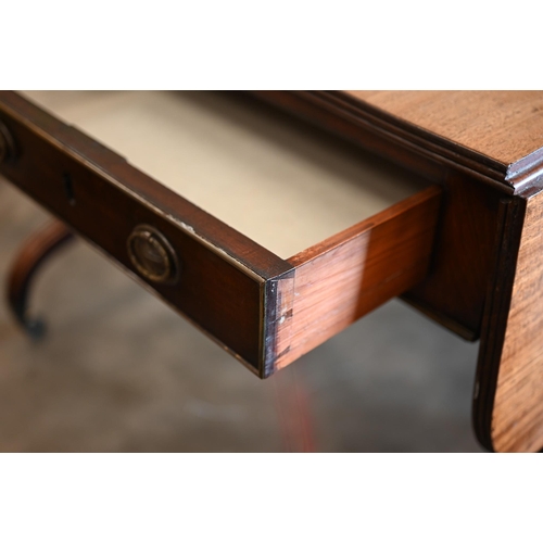 225 - A mahogany sofa table with two drawers