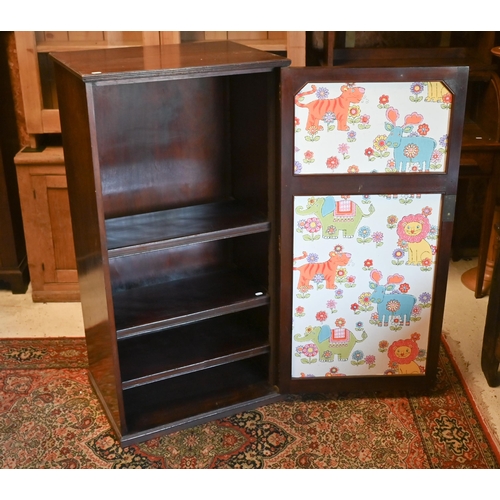 248 - An old red walnut cabinet with adjustable shelves, 61 cm x 43 cm x 119 cm h