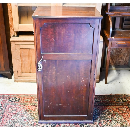 248 - An old red walnut cabinet with adjustable shelves, 61 cm x 43 cm x 119 cm h