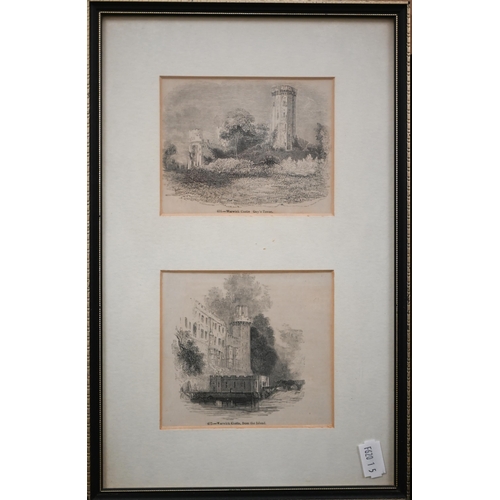 326 - # Mixed pictures including topographical steel engravings, Peter Milne watercolour, flower print etc... 