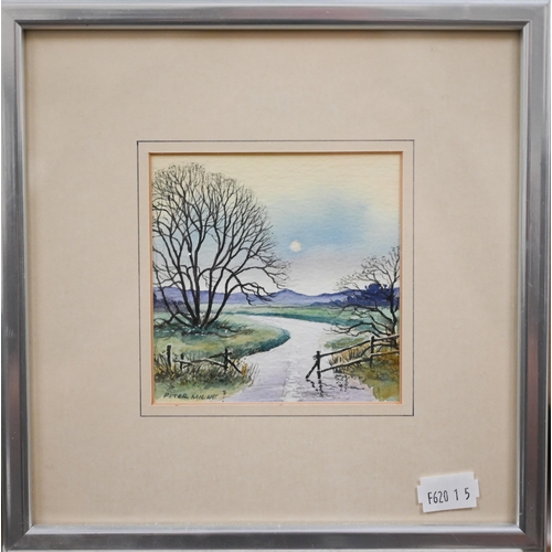 326 - # Mixed pictures including topographical steel engravings, Peter Milne watercolour, flower print etc... 