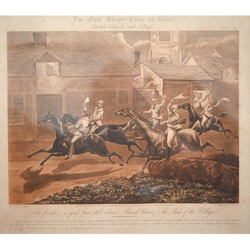 346 - Set of four Alken steeplechase prints; 'North Country Mail's at the Peacock, Islington' and 'A view ... 