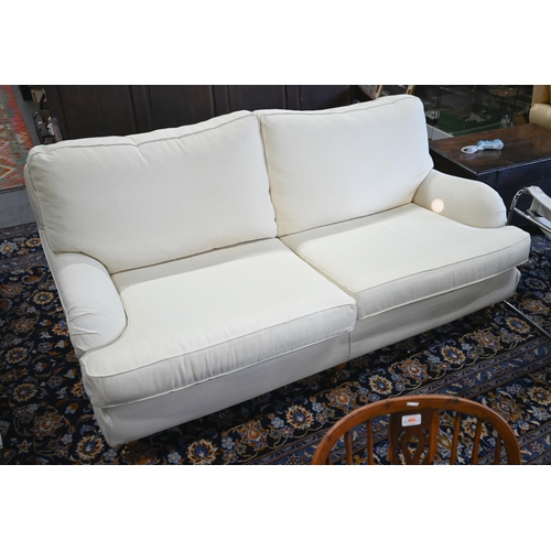 473 - A modern 3 seater country house sofa, ivory/buttermilk coloured by Multiyork, the Verona model, 185 ... 