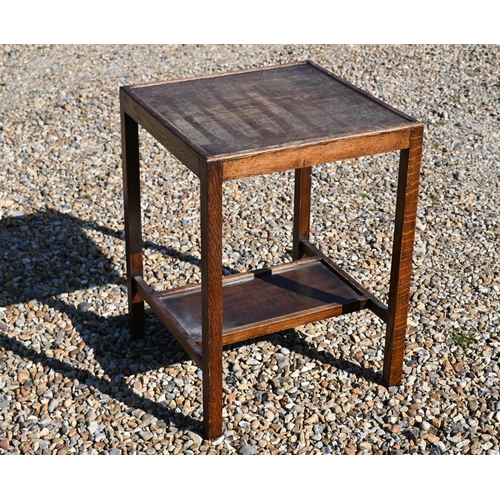 518 - # An oak two-tier occasional table, 50cm square