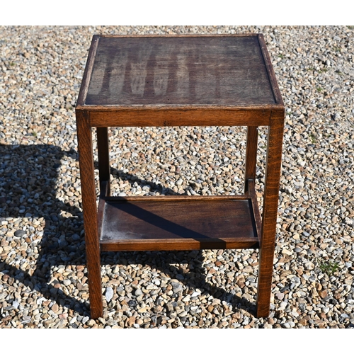 518 - # An oak two-tier occasional table, 50cm square