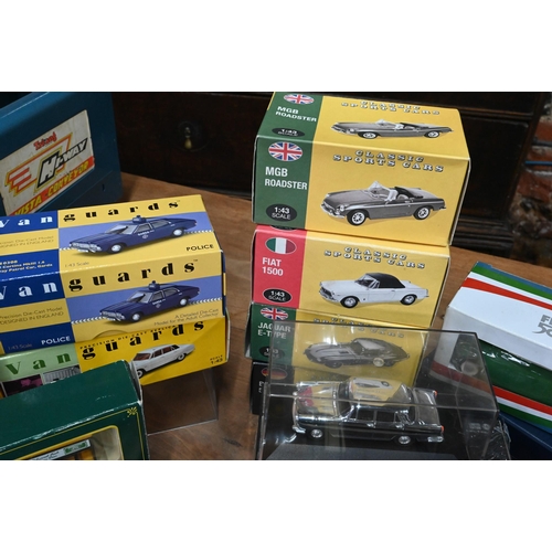 70 - Two boxed Corgi Classic gold-plated models - Land Rover and Morris Minor to/w two boxed Vanguard veh... 