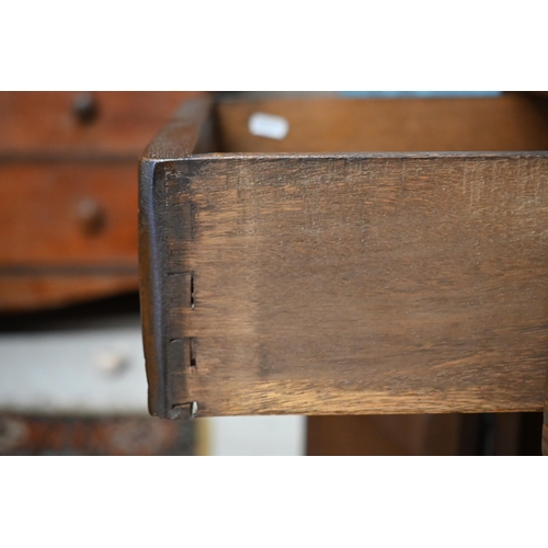 113 - An Old Charm style carved oak dresser, 94 cm wide x 44 cm deep x 176 cm high