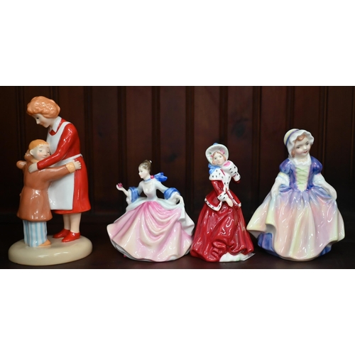 392 - Five Royal Doulton figures - 'The Balloon Seller' HN 1315, 'Balloon Lady' HN 2935, 'Dinky Do' HN 167... 