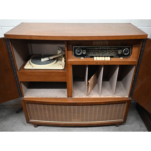 90A - # A Bush radiogram RG66 with Garrard MK120 automatic record changer c/w instruction pamphlets and te... 