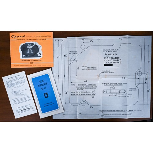 90A - # A Bush radiogram RG66 with Garrard MK120 automatic record changer c/w instruction pamphlets and te... 