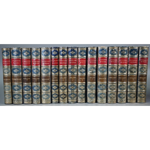 983 - Dickens, Charles - Works in thirty vols, London; Chapman & Hall, finely-bound in dec gilt and bl... 