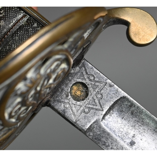 1062 - A Victorian Royal Field Artillery officer's sword by Henry Wilkinson, with 84 cm etched blade and br... 